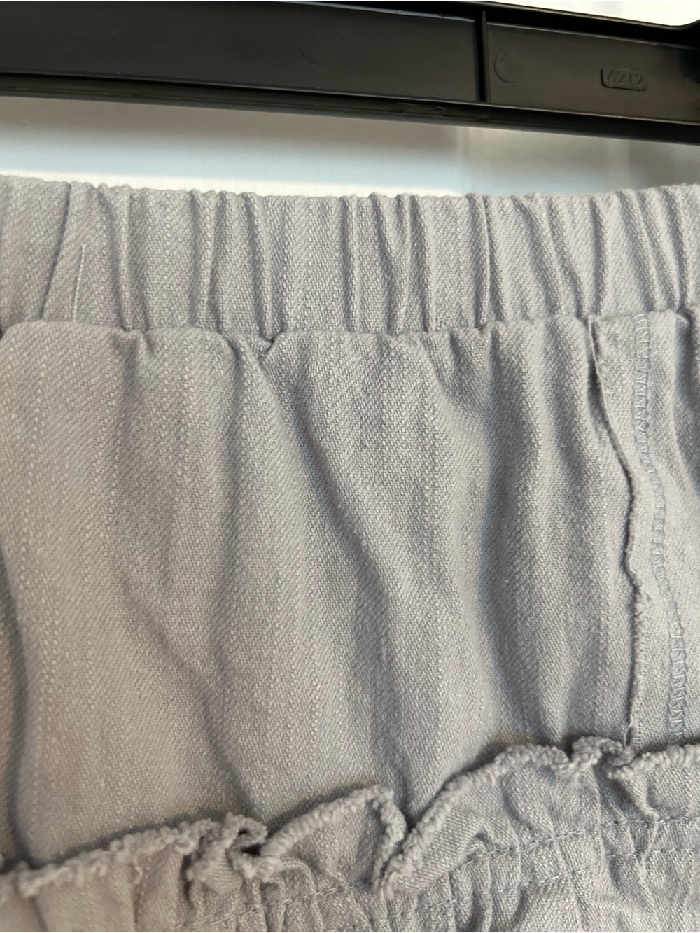 Light Gray Tiered Ruffle Skater Skirt with Elastic Waist - Picture 8 of 8